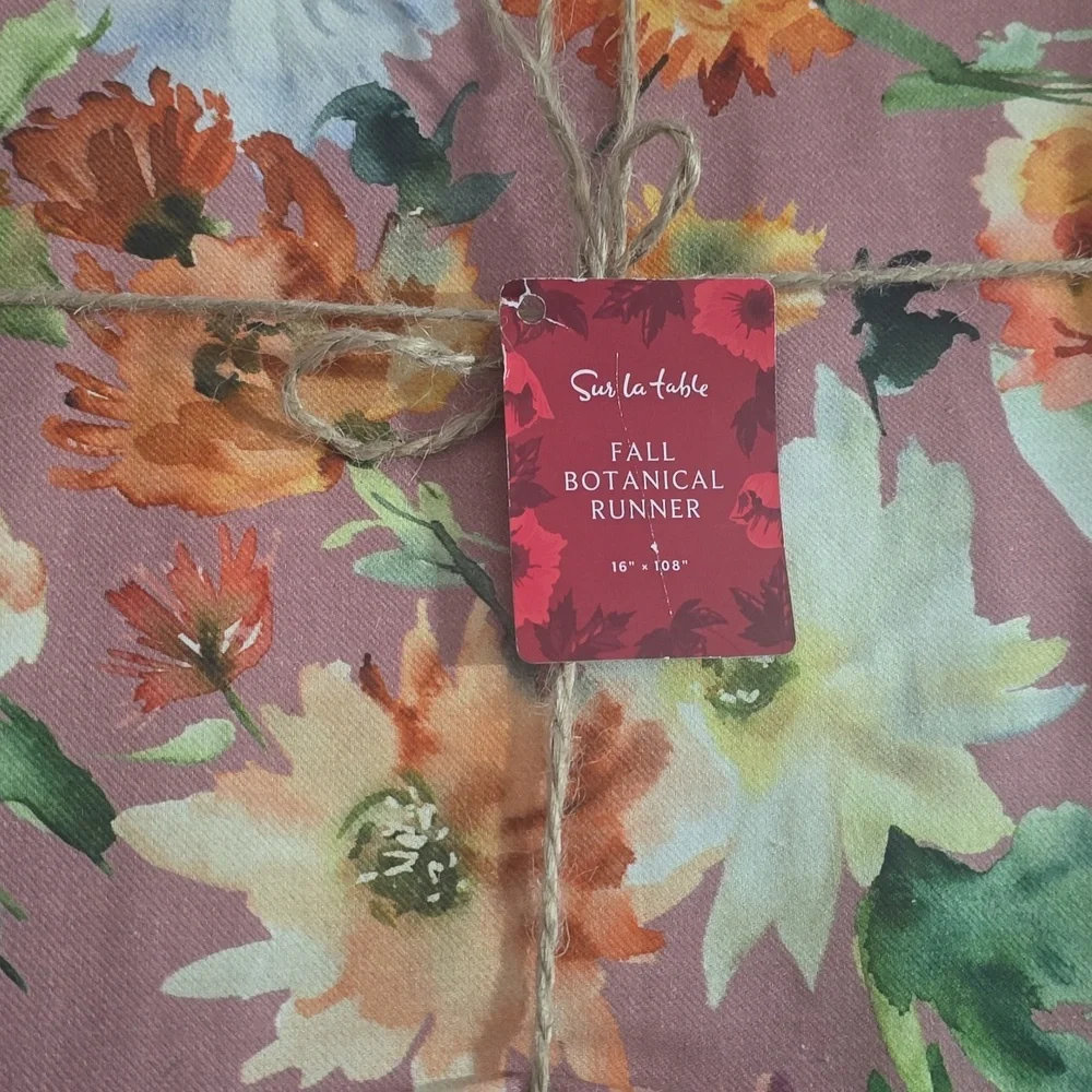 Sur La Table Fall Botanical Runner, Size 108